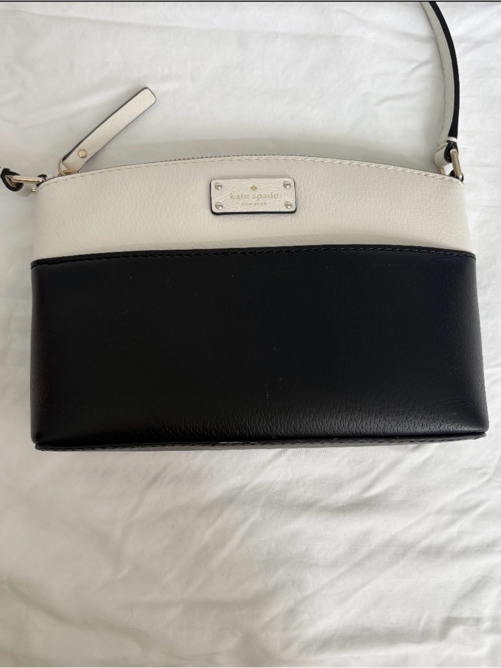 kate spade Grove Street Millie Black and White Leather Colorblock Crossbody